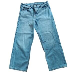 American Eagle Stovepipe Jeans 10 Short  Intentional Distress  Sustainable Denim